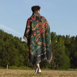 Travis SICKO MODE Album Woven Tapestry Throw Blanket travis scott woven tapestry throw blanket 5