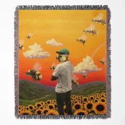 Flower Boy Album Cover Woven Tapestry Throw Blanket