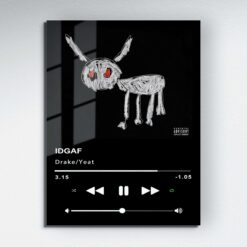 IDGAF Music Player Metal Poster Wall Art Decor