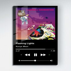 Flashing Lights Music Player Metal Poster Wall Art Decor