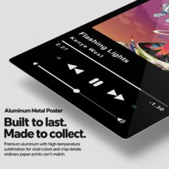 Flashing Lights Music Player Metal Poster Wall Art Decor Flashing Lights Music Player Metal Poster Wall Art Decor - Image 2