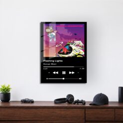 Flashing Lights Music Player Metal Poster Wall Art Decor Flashing Lights Music Player Metal Poster Wall Art Decor - Image 3