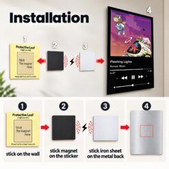 Flashing Lights Music Player Metal Poster Wall Art Decor Flashing Lights Music Player Metal Poster Wall Art Decor - Image 4