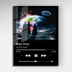 Baby Pluto Music Player Metal Poster Wall Art Decor