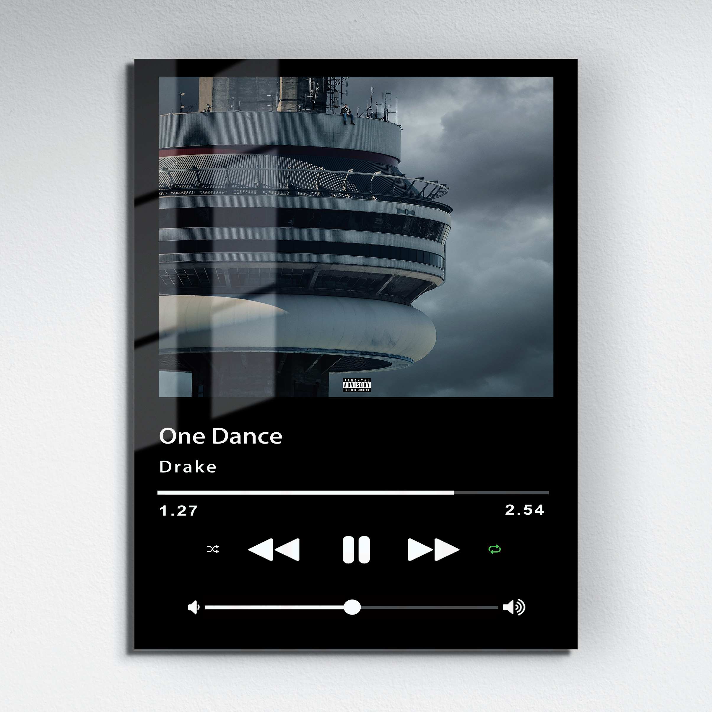 One Dance Music Player Metal Poster Wall Art Decor One Dance Music Player Metal Poster Wall Art Decor