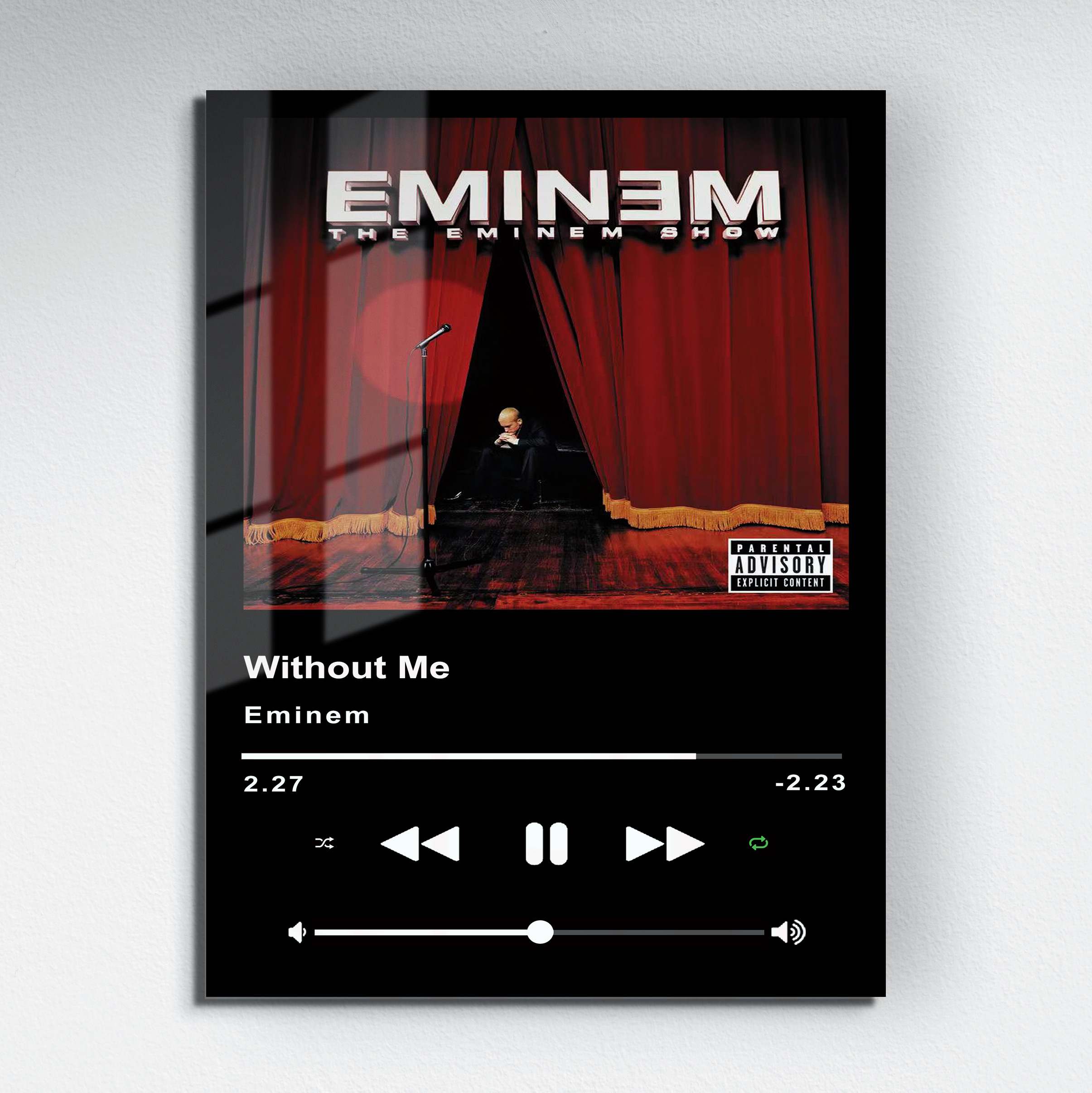 Without Me Music Player Metal Poster Wall Art Decor Without Me Music Player Metal Poster Wall Art Decor