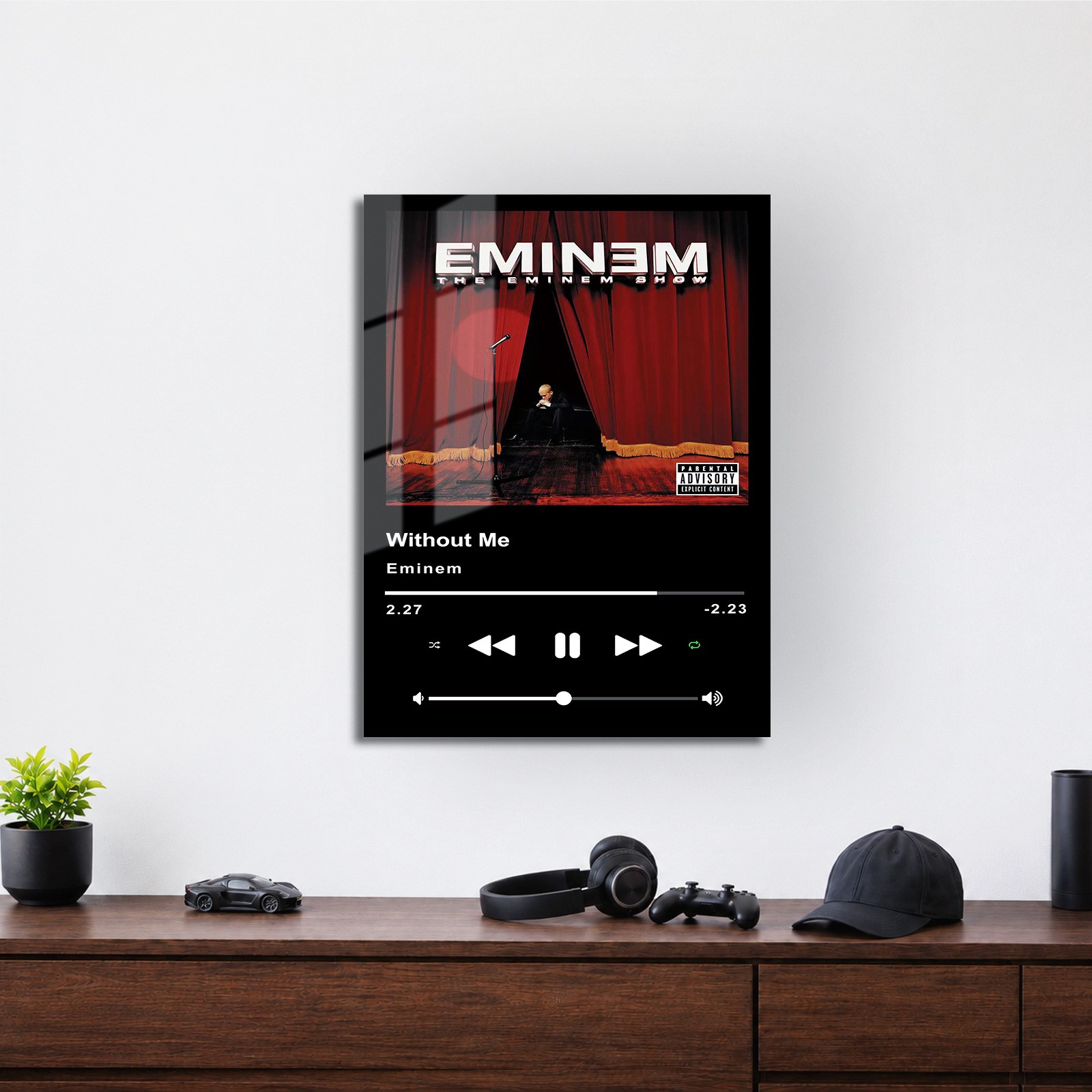 Without Me Music Player Metal Poster Wall Art Decor Without Me Music Player Metal Poster Wall Art Decor - Image 3