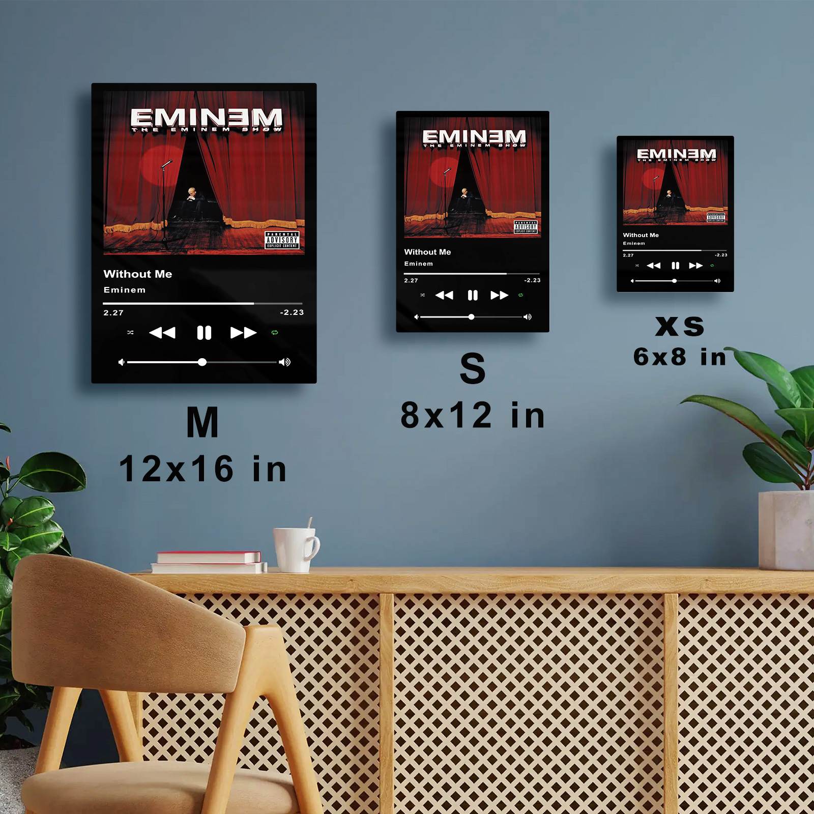 Without Me Music Player Metal Poster Wall Art Decor Without Me Music Player Metal Poster Wall Art Decor - Image 6